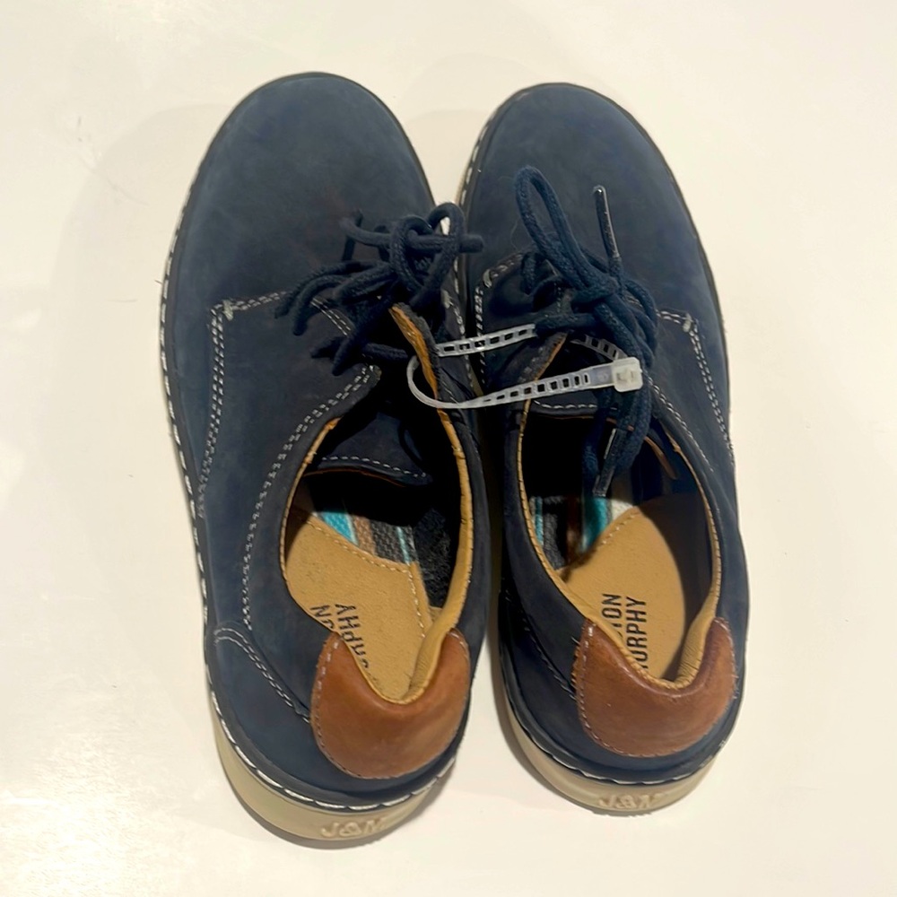 JOHNSTON AND MURPHY BOYS BLUE DRESS SHOES Size 12.5M